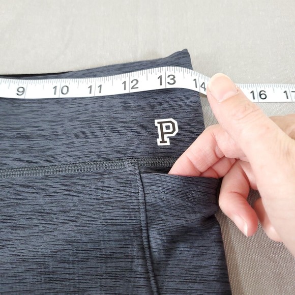 Victoria Secret Pink Yoga Gym Pants Lounge Pants 170/68A Small Black Gray Mesh - Picture 4 of 10